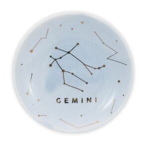 Lucky Feather Gemini zodiac trinket dish
